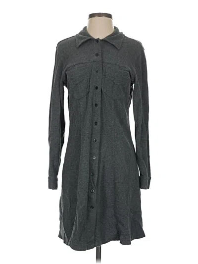 Pre-owned Eddie Bauer Casual Dress In Gray