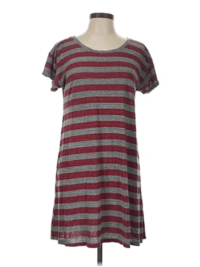 Pre-owned Eddie Bauer Casual Dress In Gray