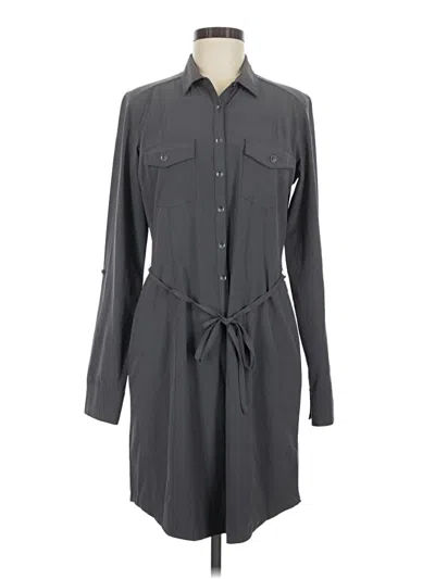 Pre-owned Eddie Bauer Casual Dress In Gray