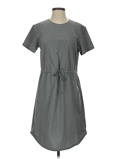 Pre-owned Eddie Bauer Casual Dress In Gray