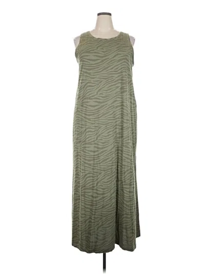 Pre-owned Eddie Bauer Casual Dress In Green