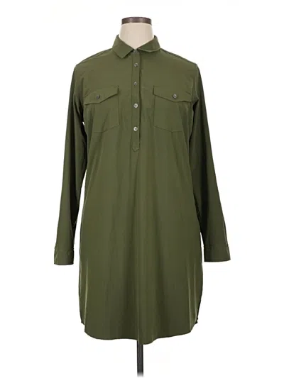 Pre-owned Eddie Bauer Casual Dress In Green
