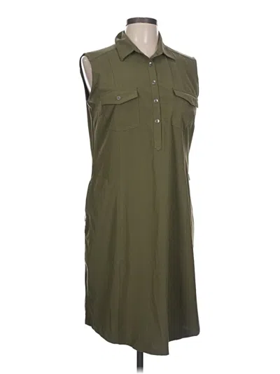 Pre-owned Eddie Bauer Casual Dress In Green