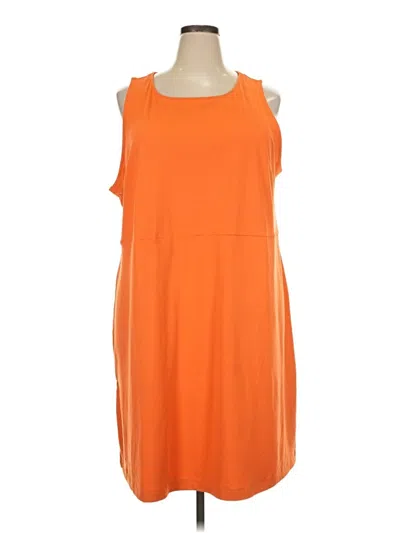 Pre-owned Eddie Bauer Casual Dress In Orange