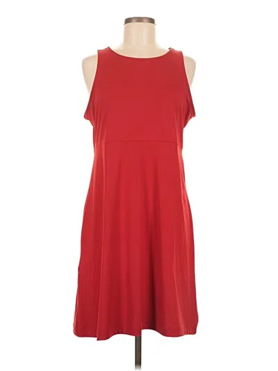 Pre-owned Eddie Bauer Casual Dress In Red