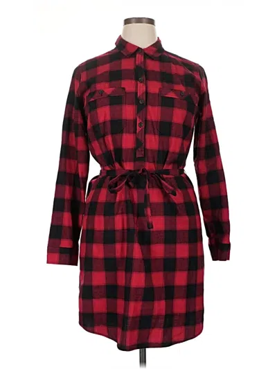 Pre-owned Eddie Bauer Casual Dress In Red