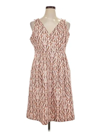 Pre-owned Eddie Bauer Casual Dress In Tan