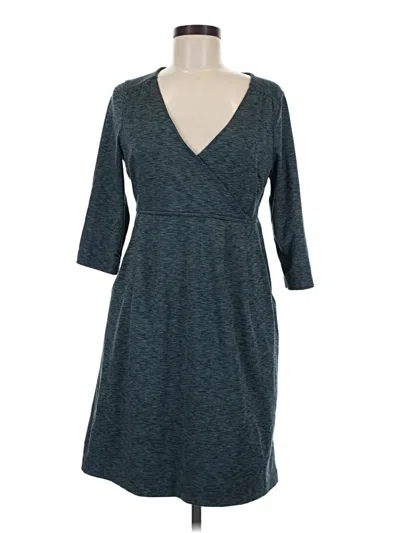 Pre-owned Eddie Bauer Casual Dress In Teal