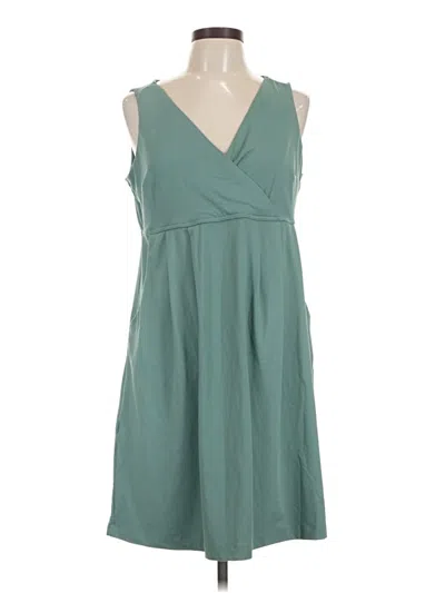 Pre-owned Eddie Bauer Casual Dress In Teal