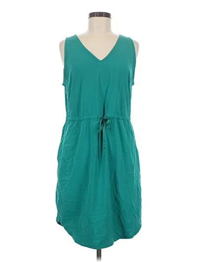 Pre-owned Eddie Bauer Casual Dress In Teal