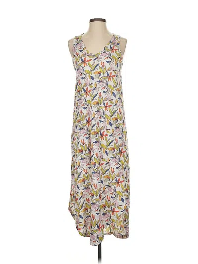 Pre-owned Eddie Bauer Casual Dress In White