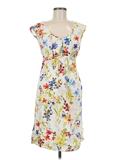 Pre-owned Eddie Bauer Casual Dress In White