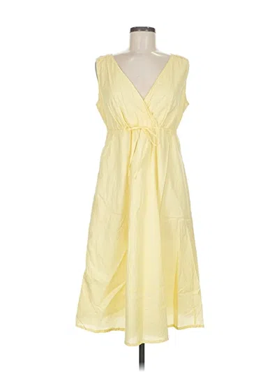 Pre-owned Eddie Bauer Casual Dress In Yellow