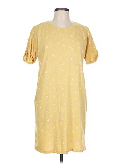 Pre-owned Eddie Bauer Casual Dress In Yellow