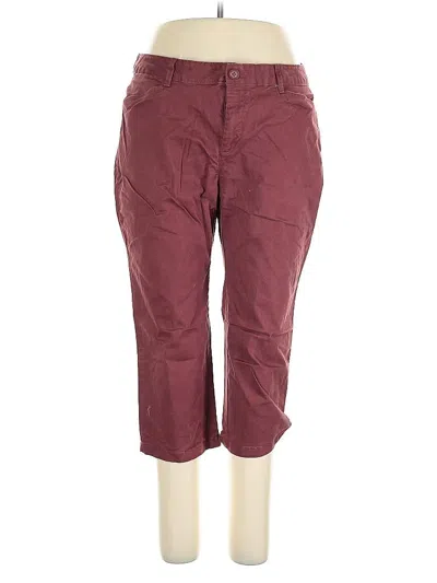 Pre-owned Eddie Bauer Casual Pants In Burgundy