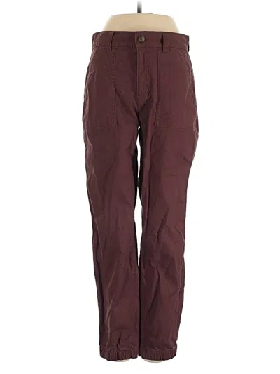 Pre-owned Eddie Bauer Casual Pants In Burgundy