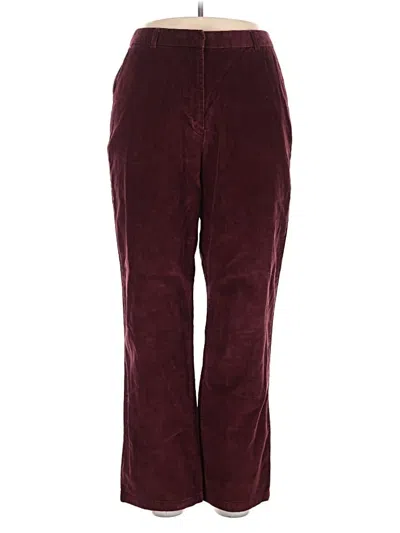 Pre-owned Eddie Bauer Casual Pants In Burgundy