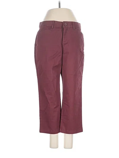 Pre-owned Eddie Bauer Casual Pants In Burgundy