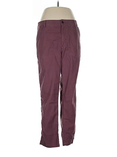 Pre-owned Eddie Bauer Casual Pants In Burgundy