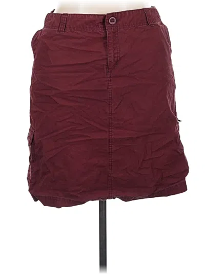 Pre-owned Eddie Bauer Casual Skirt In Burgundy