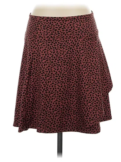 Pre-owned Eddie Bauer Casual Skirt In Burgundy