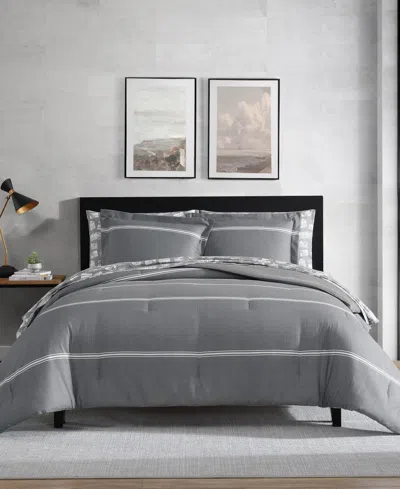 Eddie Bauer Chevron And Stripes Microfiber Reversible 5-pc. Comforter Set, Twin