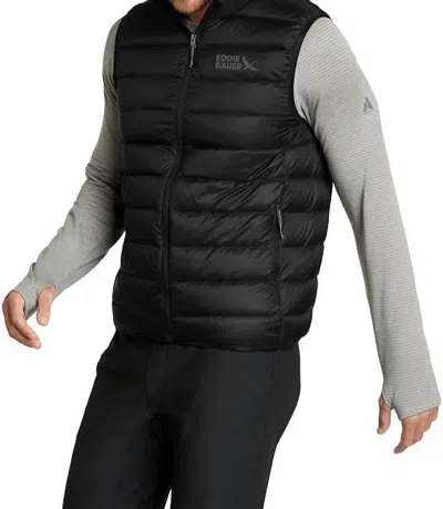 Eddie Bauer Cirruslite 650fp Down Zip Up Puffer Vest In Black