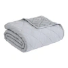 Eddie Bauer Classic Soft Solid Reversible Blankets In Gray