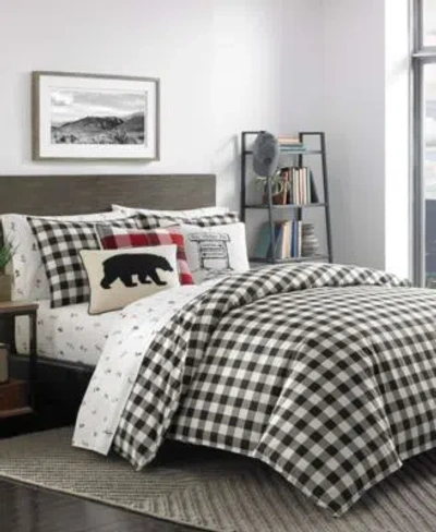 Eddie Bauer Mountain Plaid Comforter Sets Bedding In Black