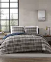 Eddie Bauer Rugged Plaid Microsuede Reversible Comforter Set, Twin In Beige Brown