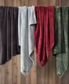 Eddie Bauer Closeout!  Solid Ultra Lux Plush Reversible Throw, 60" X 50" In Black