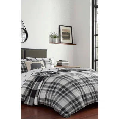 Eddie Bauer Coal Creek Plaid Twin Comforter & Sham Set In Chrome