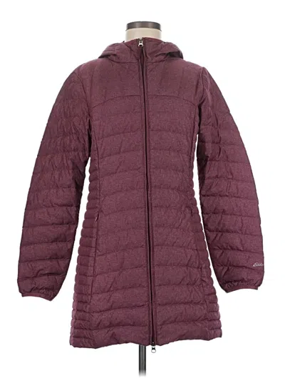 Pre-owned Eddie Bauer Coat In Burgundy