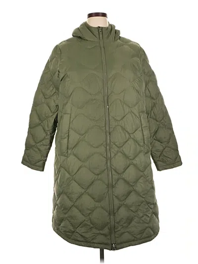 Pre-owned Eddie Bauer Coat In Green