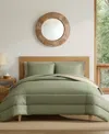 Eddie Bauer Connor Solid Channel Stitch 3-pc. Comforter Set, King In Green