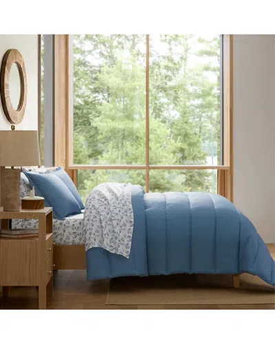 Eddie Bauer Connor Stitch Comforter Set In Blue
