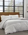 Eddie Bauer Cooper Stripe Beige Duvet Cover Set Bedding In Gray