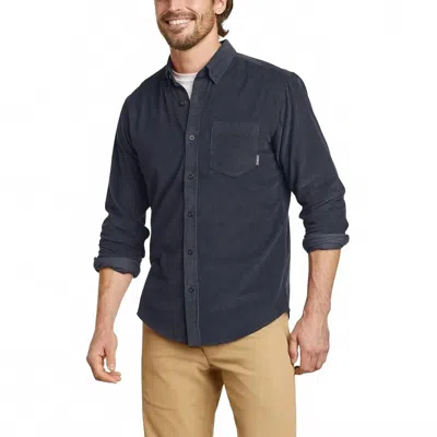 Eddie Bauer Corduroy Button Up Shirt In Gray In Blue