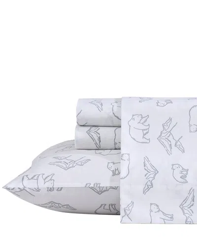 Eddie Bauer Printed 100% Cotton Percale 3-pc. Sheet Set, Twin In Smokey Bear Camp