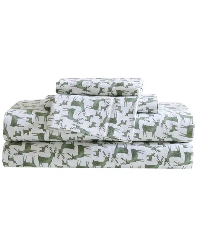 EDDIE BAUER EDDIE BAUER DEER CAMP COTTON FLANNEL SHEET SET