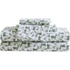 Eddie Bauer Deer Camp Cotton Flannel Sheet Set In Green