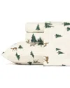 Eddie Bauer Deer Hollow 100% Cotton Flannel Sheet Set In Beige