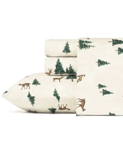 EDDIE BAUER EDDIE BAUER DEER HOLLOW 100% COTTON FLANNEL SHEET SET