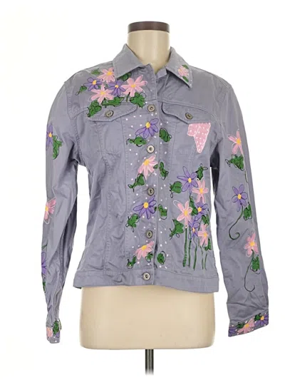 Pre-owned Eddie Bauer Denim Jacket In Purple