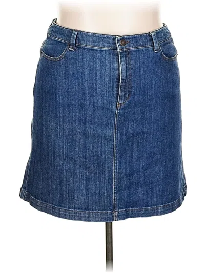Pre-owned Eddie Bauer Denim Skirt In Blue