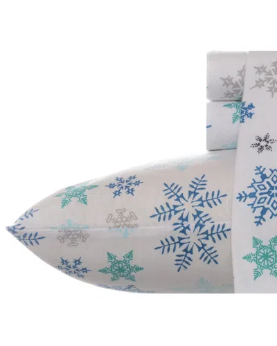 EDDIE BAUER DISCONTINUED EDDIE BAUER TOSSED SNOWFLAKE SHEET SET