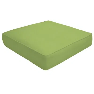 Eddie Bauer Double Piped Indoor/outdoor Sunbrella Ottoman Cushion In Canvas Ginkgo Sunbrella® Canvas