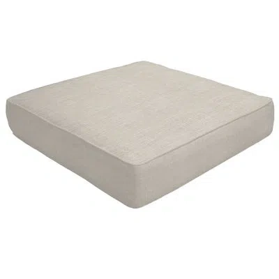 Eddie Bauer Double Piped Indoor/outdoor Sunbrella Ottoman Cushion In Cast Silver Sunbrella®