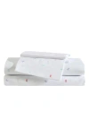 Eddie Bauer Dragonflies Microfiber Sheet Set In White/pink/blue