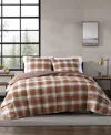 Eddie Bauer Edgewood Plaid Down Alternative Comforter Set, King In Multi Red
